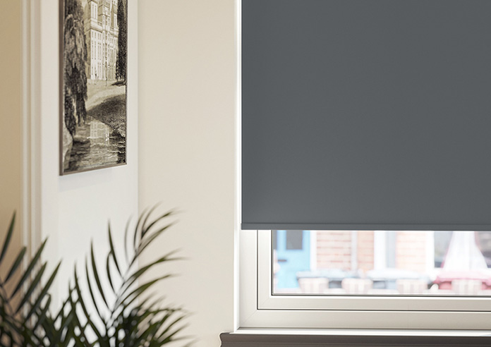 Trapani (Blackout), Charcoal - Twist&Fit Roller Blind - Image 5